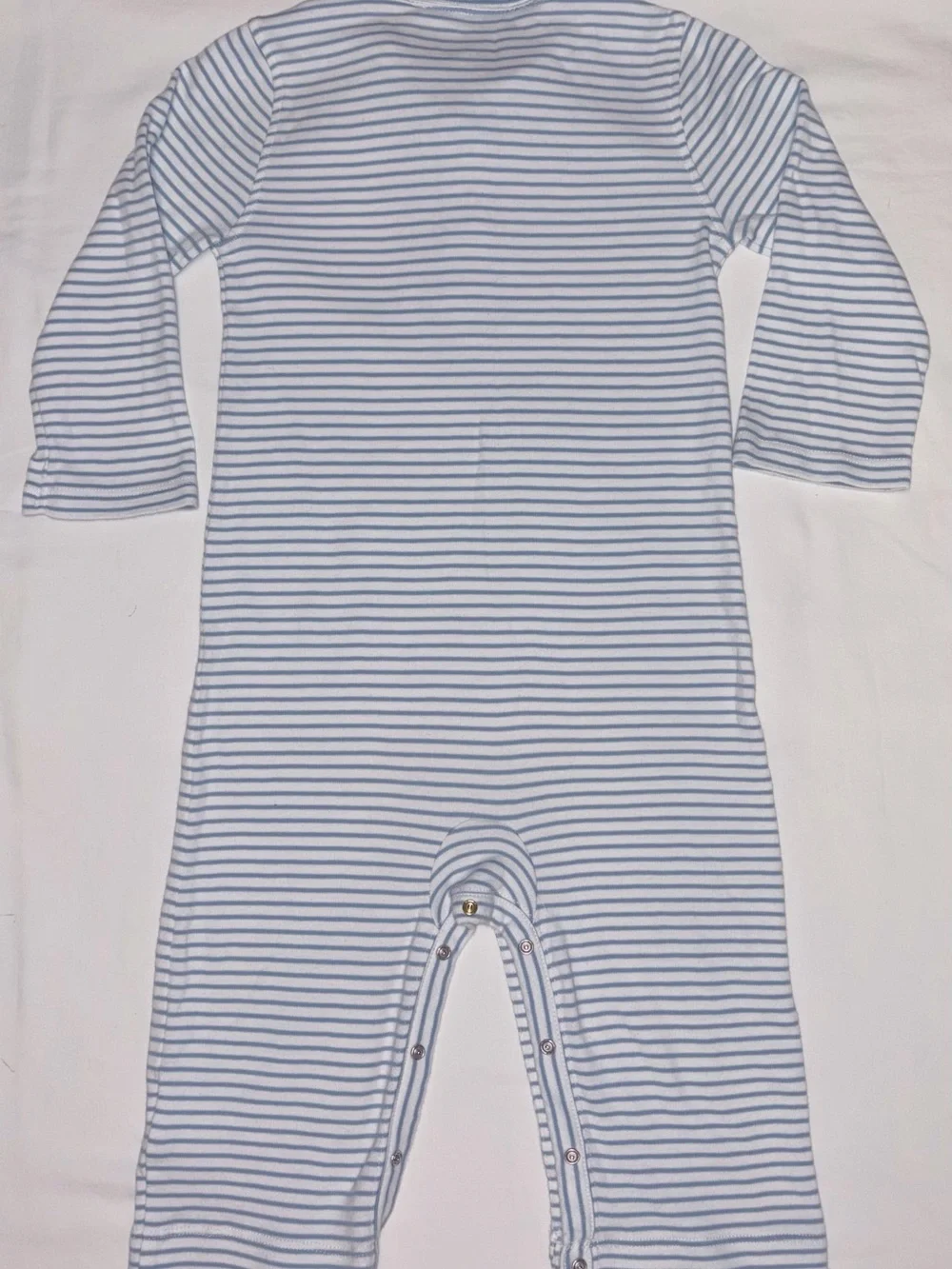 Vineyard Vines blue striped Pima Cotton romper sz 12-18 months EUC